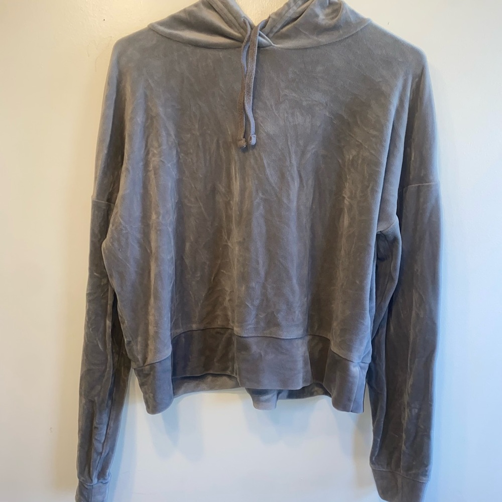 Gray soft hoodie